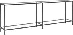 vidaXL - Wandtafel - 220x35x75,5 - cm - gehard - glas - transparant