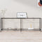 vidaXL - Wandtafel - 220x35x75,5 - cm - gehard - glas - transparant