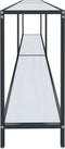 vidaXL - Wandtafel - 220x35x75,5 - cm - gehard - glas - wit