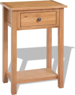 vidaXL - Wandtafel - 50x32x75 - cm - massief - eikenhout