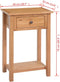 vidaXL - Wandtafel - 50x32x75 - cm - massief - eikenhout