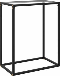 vidaXL - Wandtafel - 60x35x75 - cm - gehard - glas - transparant