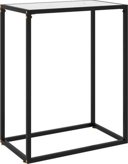 vidaXL - Wandtafel - 60x35x75 - cm - gehard - glas - wit