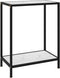 vidaXL - Wandtafel - 60x35x75 - cm - gehard - glas - wit