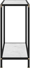 vidaXL - Wandtafel - 60x35x75 - cm - gehard - glas - wit