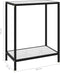 vidaXL - Wandtafel - 60x35x75 - cm - gehard - glas - wit