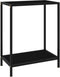 vidaXL - Wandtafel - 60x35x75 - cm - gehard - glas - zwart