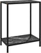 vidaXL - Wandtafel - 60x35x75 - cm - gehard - glas - zwart