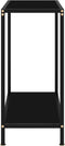 vidaXL - Wandtafel - 60x35x75 - cm - gehard - glas - zwart