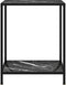 vidaXL - Wandtafel - 60x35x75 - cm - gehard - glas - zwart