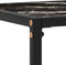 vidaXL - Wandtafel - 60x35x75 - cm - gehard - glas - zwart