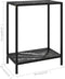 vidaXL - Wandtafel - 60x35x75 - cm - gehard - glas - zwart