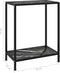 vidaXL - Wandtafel - 60x35x75 - cm - gehard - glas - zwart
