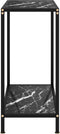 vidaXL - Wandtafel - 60x35x75 - cm - gehard - glas - zwart