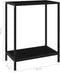 vidaXL - Wandtafel - 60x35x75 - cm - gehard - glas - zwart
