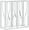 vidaXL - Wandtafel - 70x30x70 - cm - roestvrij - staal - en - glas - zilverkleurig