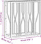 vidaXL - Wandtafel - 70x30x70 - cm - roestvrij - staal - en - glas