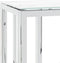 vidaXL - Wandtafel - 70x30x70 - cm - roestvrij - staal - en - glas - zilverkleurig