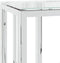 vidaXL - Wandtafel - 70x30x70 - cm - roestvrij - staal - en - glas