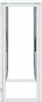vidaXL - Wandtafel - 70x30x70 - cm - roestvrij - staal - en - glas - zilverkleurig