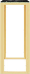 vidaXL - Wandtafel - 70x30x70 - cm - roestvrij - staal - en - glas - goudkleurig