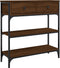 vidaXL - Wandtafel - 72,5x25x75 - cm - bewerkt - hout - bruin - eikenkleur
