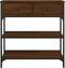 vidaXL - Wandtafel - 72,5x25x75 - cm - bewerkt - hout - bruin - eikenkleur