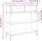vidaXL - Wandtafel - 72,5x25x75 - cm - bewerkt - hout - gerookt - eikenkleurig