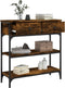 vidaXL - Wandtafel - 72,5x25x75 - cm - bewerkt - hout - gerookt - eikenkleurig