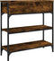 vidaXL - Wandtafel - 72,5x25x75 - cm - bewerkt - hout - gerookt - eikenkleurig