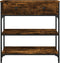 vidaXL - Wandtafel - 72,5x25x75 - cm - bewerkt - hout - gerookt - eikenkleurig