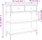 vidaXL - Wandtafel - 72,5x25x75 - cm - bewerkt - hout - grijs - sonoma - eikenkleurig