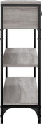 vidaXL - Wandtafel - 72,5x25x75 - cm - bewerkt - hout - grijs - sonoma - eikenkleurig