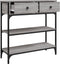 vidaXL - Wandtafel - 72,5x25x75 - cm - bewerkt - hout - grijs - sonoma - eikenkleurig