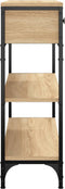 vidaXL - Wandtafel - 72,5x25x75 - cm - bewerkt - hout - sonoma - eikenkleurig