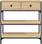 vidaXL - Wandtafel - 72,5x25x75 - cm - bewerkt - hout - sonoma - eikenkleurig