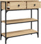 vidaXL - Wandtafel - 72,5x25x75 - cm - bewerkt - hout - sonoma - eikenkleurig