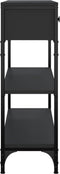 vidaXL - Wandtafel - 72,5x25x75 - cm - bewerkt - hout - zwart
