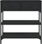 vidaXL - Wandtafel - 72,5x25x75 - cm - bewerkt - hout - zwart