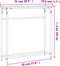 vidaXL - Wandtafel - 75x19,5x75 - cm - bewerkt - hout - bruin - eikenkleur
