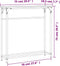 vidaXL - Wandtafel - 75x19,5x75 - cm - bewerkt - hout - grijs - sonoma - eikenkleurig