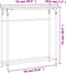 vidaXL - Wandtafel - 75x19,5x75 - cm - bewerkt - hout - zwart