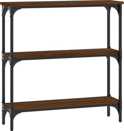 vidaXL - Wandtafel - 75x22,5x75 - cm - bewerkt - hout - bruin - eikenkleur