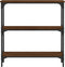 vidaXL - Wandtafel - 75x22,5x75 - cm - bewerkt - hout - bruin - eikenkleur