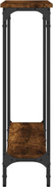 vidaXL - Wandtafel - 75x22,5x75 - cm - bewerkt - hout - gerookt - eikenkleurig