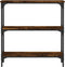 vidaXL - Wandtafel - 75x22,5x75 - cm - bewerkt - hout - gerookt - eikenkleurig