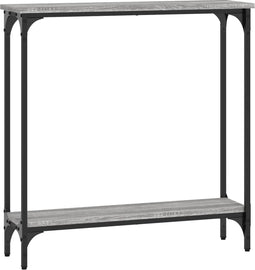 vidaXL - Wandtafel - 75x22,5x75 - cm - bewerkt - hout - grijs - sonoma - eikenkleurig