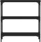 vidaXL - Wandtafel - 75x22,5x75 - cm - bewerkt - hout - zwart