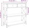 vidaXL - Wandtafel - 75x28x75 - cm - bewerkt - hout - bruin - eikenkleur