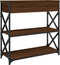 vidaXL - Wandtafel - 75x28x75 - cm - bewerkt - hout - bruin - eikenkleur